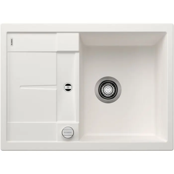 Évier de cuisine Metra 45 S compact blanc - sous-meuble 45 cm - 680 x 500 x 190 mm - vidage automatique - Blanco Dernier Modèle
