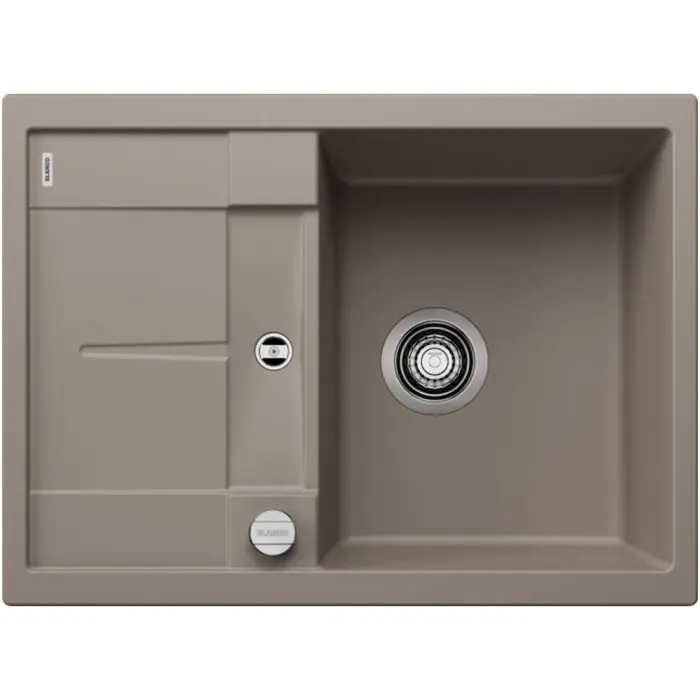 Évier de cuisine Metra 45 S compact tartufo - sous-meuble 45 cm - 680 x 500 x 190 mm - vidage automatique - Blanco Petit Prix