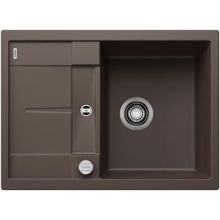 Évier de cuisine Metra 45 S compact café - sous-meuble 45 cm - 680 x 500 x 190 mm - vidage automatique - Blanco Achat Immédiat