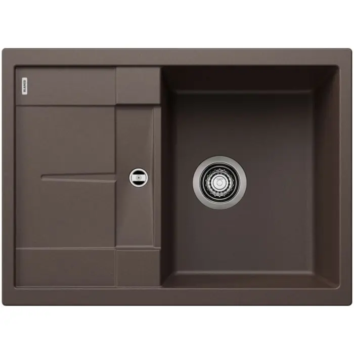 Expédié Aujourd'hui Évier de cuisine Metra 45 S compact café - sous-meuble 45 cm - 680 x 500 x 190 mm - vidage manuel - Blanco