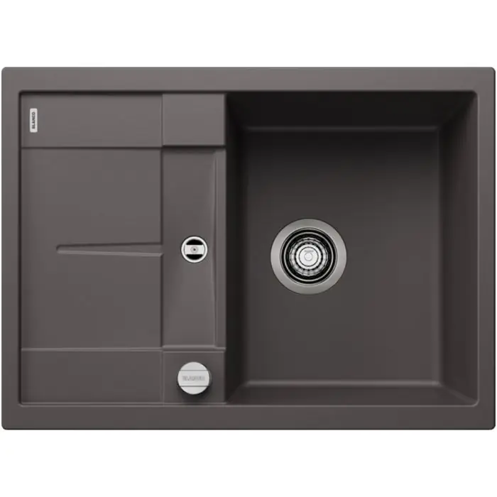 Soldes Évier de cuisine Metra 45 S compact gris rocher - sous-meuble 45 cm - 680 x 500 x 190 mm - vidage automatique - Blanco