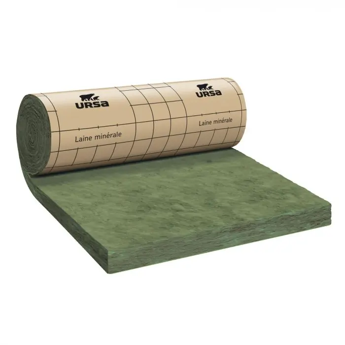 Rouleau laine de verre URSA PRK 32 TERRA revêtu kraft - Ep. 85mm - 6,48m² - R 2.65 Haute Qualité