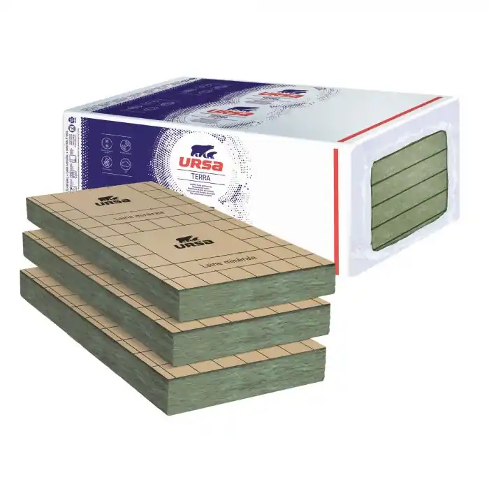 Meilleur Choix Un paquet de 16 Panneaux laine de verre URSA PRK 38 TERRA revêtu kraft – Ep. 45mm – 12,96m² – R 1.20