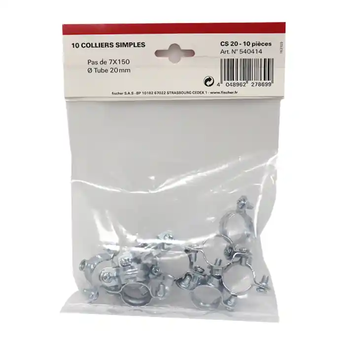 10 colliers simple 7×150 Ø20 – Fischer Affaire À Saisir
