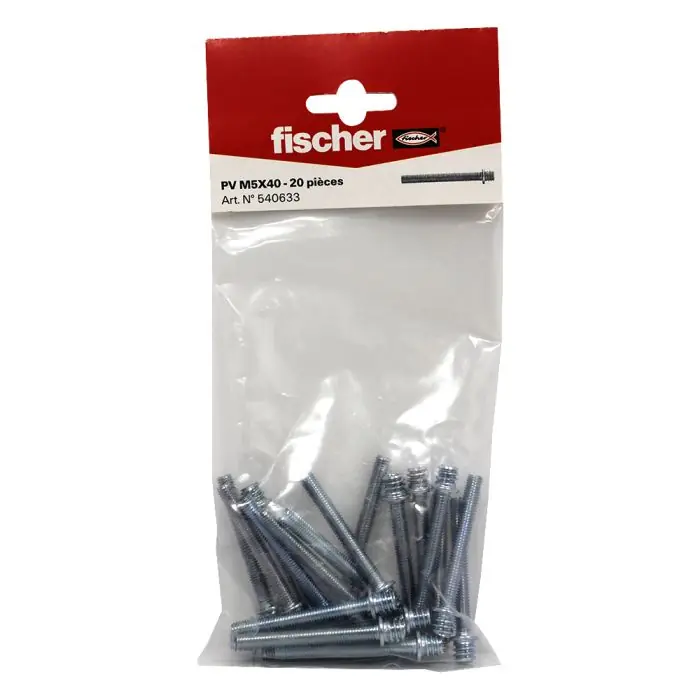 20 pattes à vis métaux 7x150 - 5 x 40 mm - Fischer Offre Spéciale