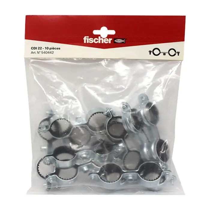 10 colliers double isophonique 7×150 Ø22 – Fischer Paiement Sécurisé