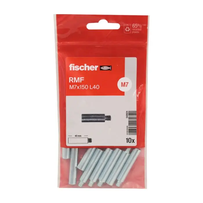Promotion 10 rallonges patte à vis 7 x 150 - Mâle Femelle - Longueur 40 mm - Fischer
