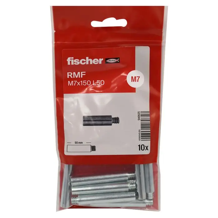 Jusqu'à Épuisement Des Stocks 10 rallonges patte à vis 7x150 - Mâle Femelle - Longueur 50 mm - Fischer