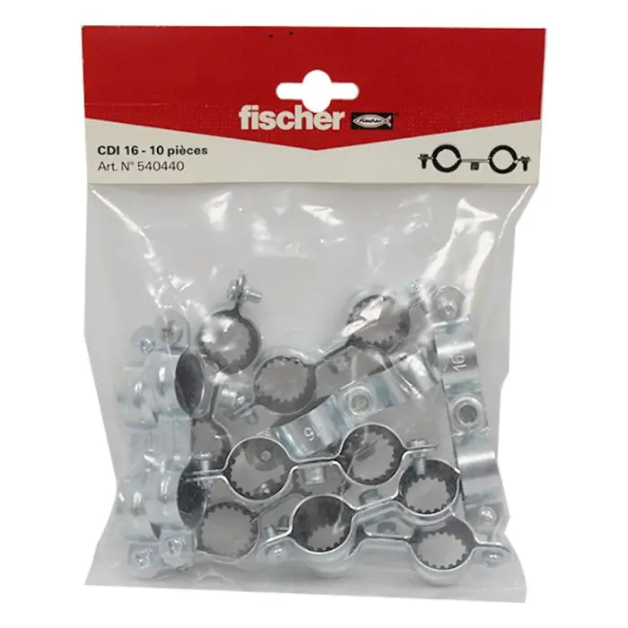 10 colliers double isophonique 7×150 Ø16 – Fischer Offre Limitée