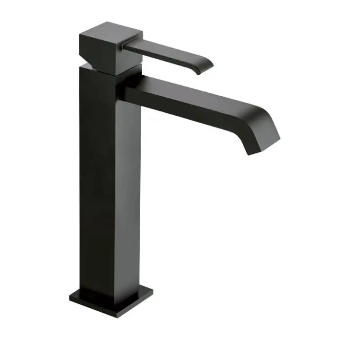 Robinet mitigeur lavabo mi-haut QUADRI Blackmat - Cristina Ondyna QM22713 Meilleur Choix