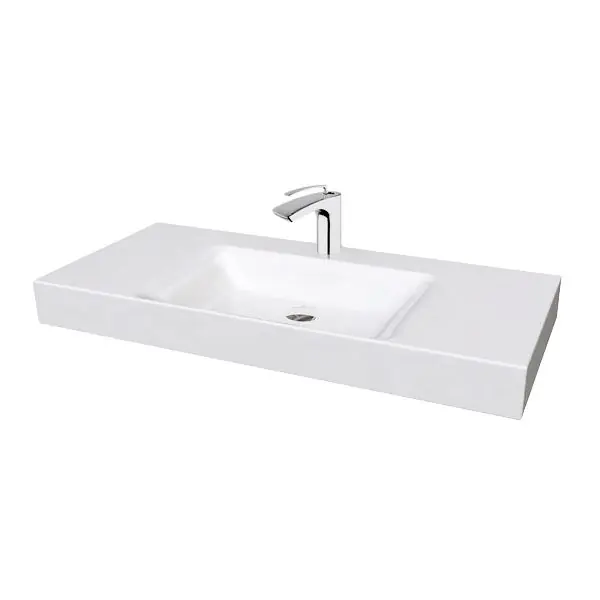 Lavabo céramique Cento 100cm à poser ou à suspendre - Ondyna WCE10045 Must-Have