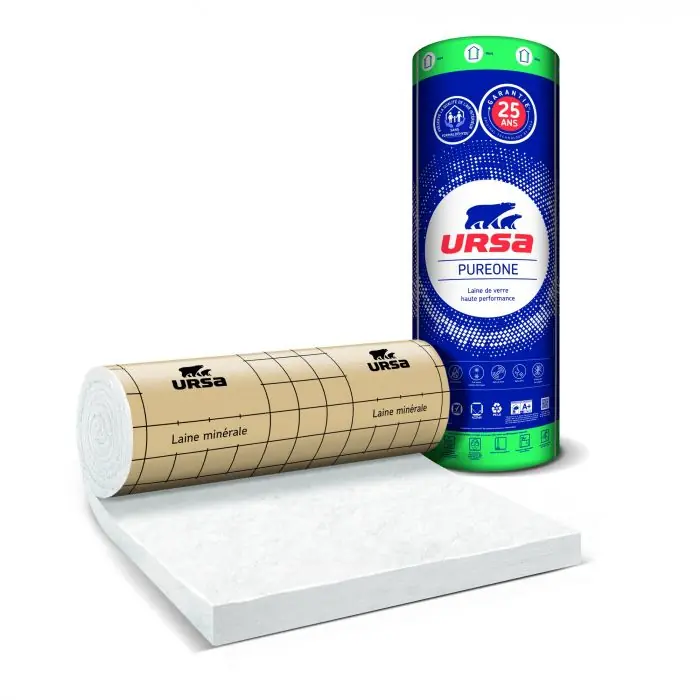 Vente Directe Rouleau laine de verre PureOne 32 QP revêtu kraft – Ep. 140mm – 3,24m² – R 4.35