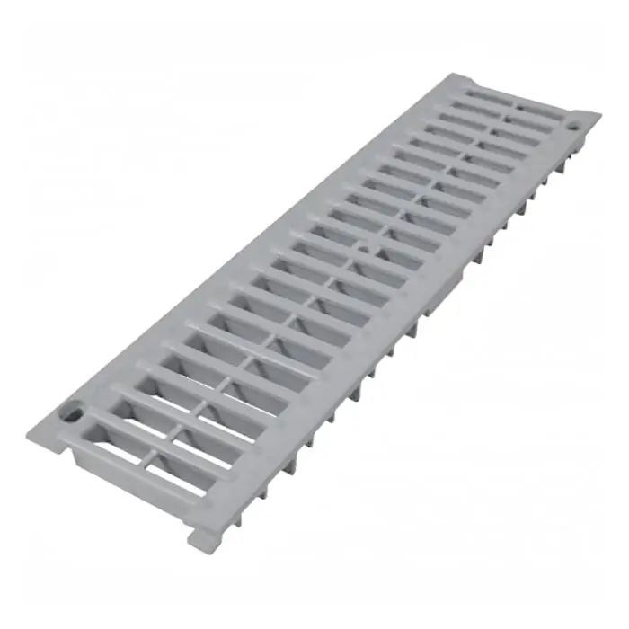 Grille PVC gris clair 500 x 130 mm Connecto classe A15 - Nicoll Produit De Marque
