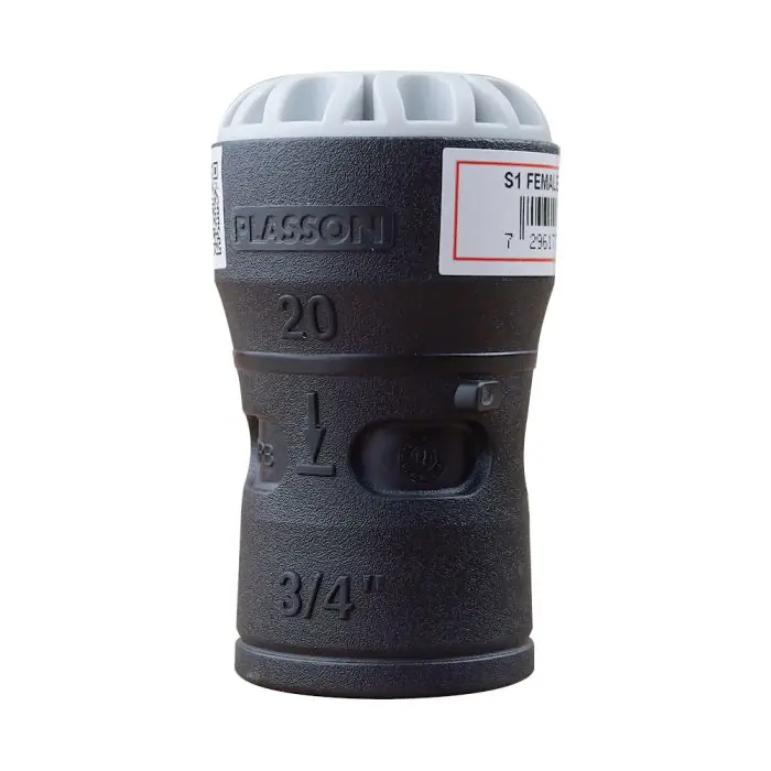 Solde Raccord droit encliquetable PE Ø20 - femelle 3/4" (20/27) - Série 1 - Plasson
