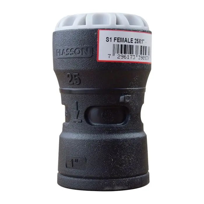 Nouveauté Raccord droit encliquetable PE Ø25 - femelle 1" (26/34) - Série 1 - Plasson