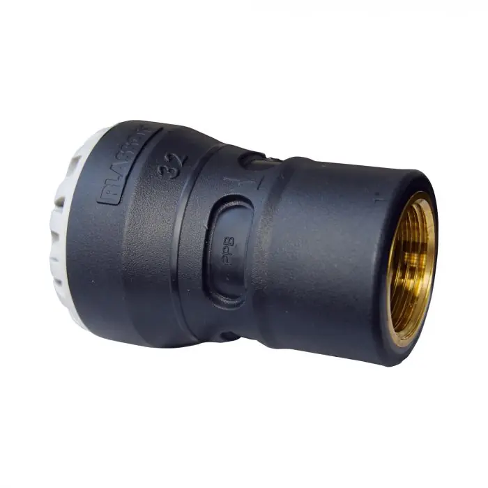 Must-Have Raccord droit encliquetable PE Ø50 - Laiton femelle 2" - Série 1 - Plasson