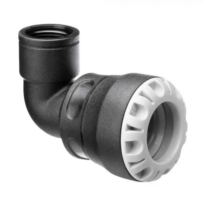 Acheter En Ligne Coude 90° encliquetable PEHD Ø40 -Taraudée femelle 1"1/2 (40/49) - Série 1 - Plasson