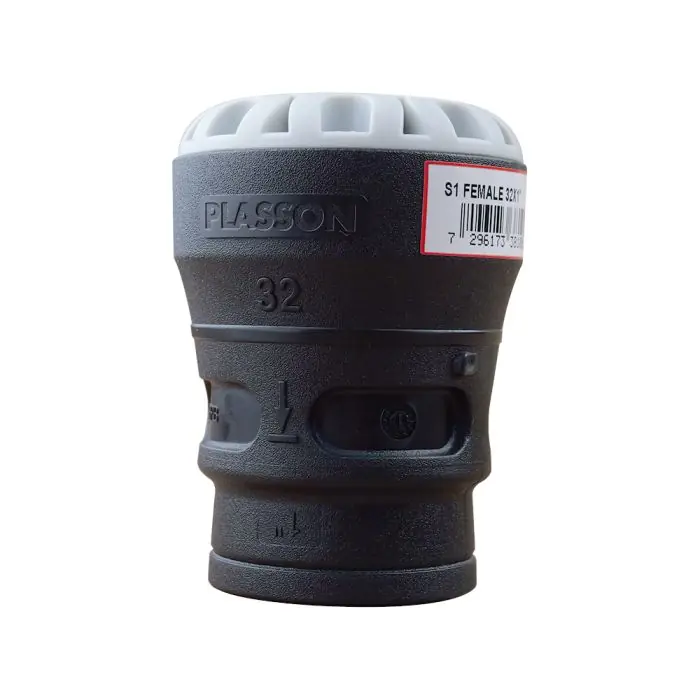 Raccord droit encliquetable PE Ø32 - femelle 1" (26/34) - Série 1 - Plasson Retour Gratuit