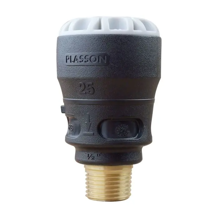 Vente Directe Raccord droit encliquetable PE Ø25 - Laiton mâle 1/2" (15/21) - Série 1 - Plasson
