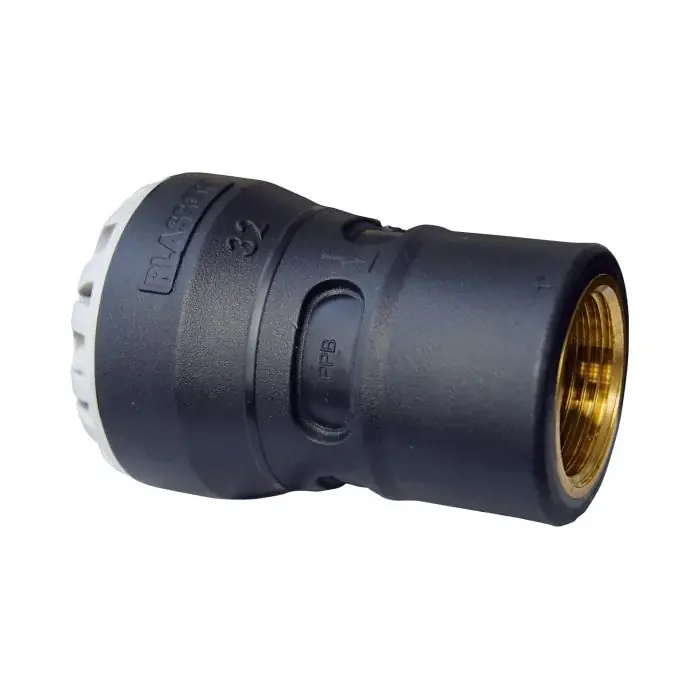 Usine Directe Raccord droit encliquetable PE Ø40 - Laiton femelle 1"1/2 - Série 1 - Plasson