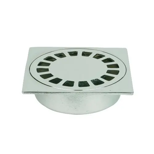 Vente Directe Siphon de sol laiton Solusec 100×100 mm – sortie verticale Ø32