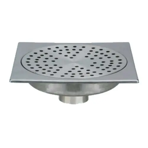 Offre Spéciale Siphon de sol inox Solusec 200x200 mm - sortie verticale Ø50