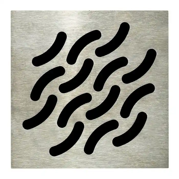 Grille carrée 130 x 130 mm Wave pour Isotanche Livraison Express