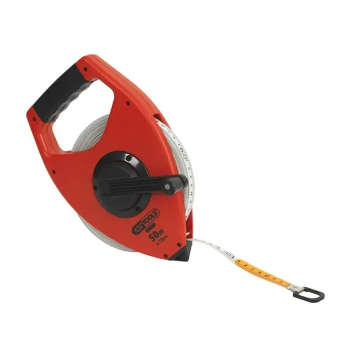 Mesure roulante bi-matière, ruban fibre de verre, 50 m - KS Tools Promotion