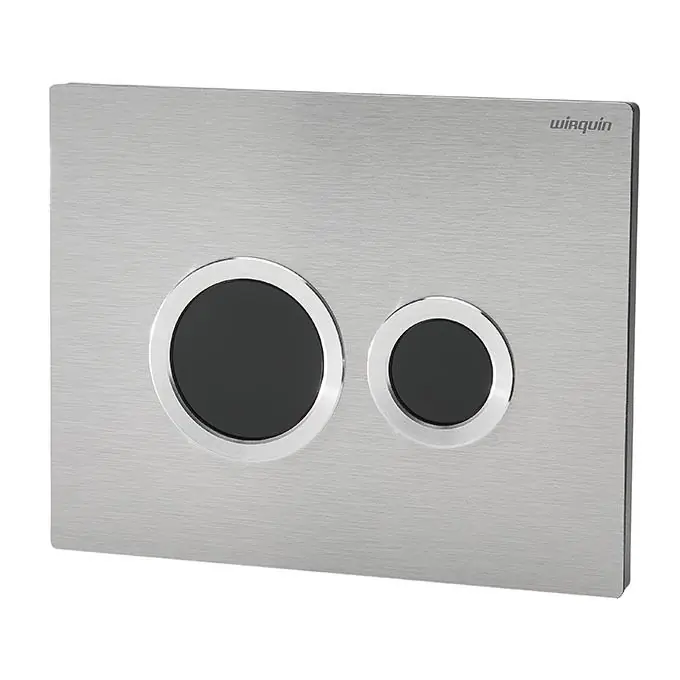 Plaque de commande HOOPS alu brossé – Commande double chasse – Wirquin PRO 55721305 Authentique