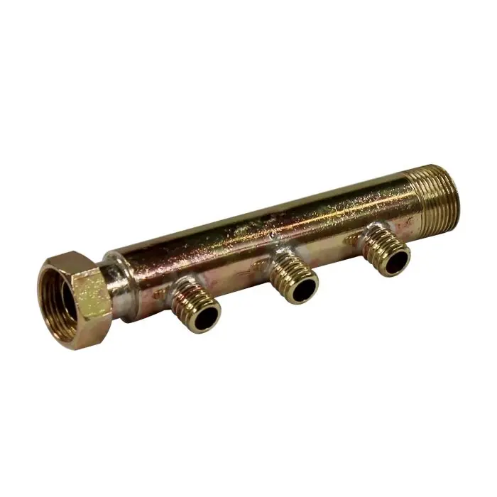 Marque Collecteur 3/4" (20/27) Mâle + écrou tournant - 3 départs pour tube PER Ø16 - entraxe 40mm