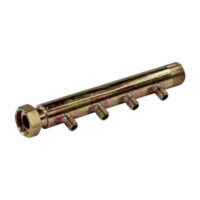 Collecteur 3/4" (20/27) Mâle + écrou tournant - 4 départs pour tube PER Ø12 - entraxe 40mm Commande En Gros