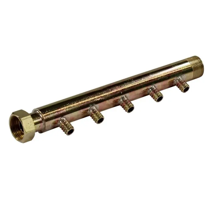 Offre Exclusive Collecteur 3/4" (20/27) Mâle + écrou tournant - 5 départs pour tube PER Ø12 - entraxe 40mm