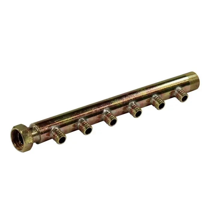 Collecteur 3/4" (20/27) Mâle + écrou tournant - 6 départs pour tube PER Ø16 - entraxe 40mm Offre Du Jour