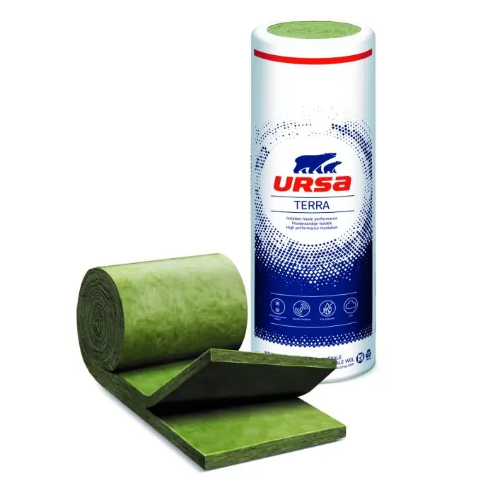 Prix Bas Un paquet de 4 rouleaux laine de verre URSACOUSTIC TWIN R TERRA - Ep. 45mm - 19,44m² - R 1.10