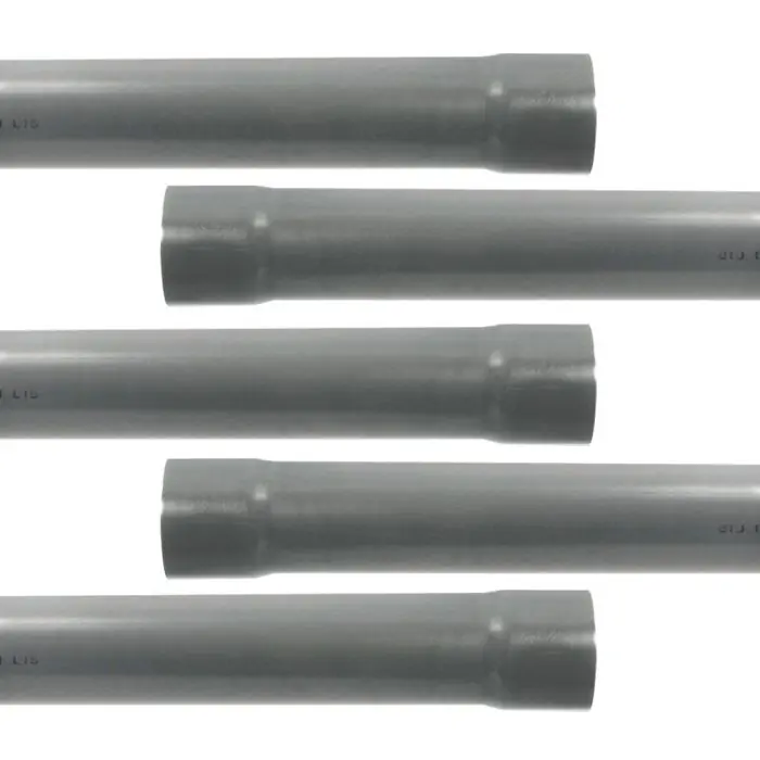 5 Tubes PVC évacuation NF-Me prémanchonné – diamètre 125 mm – 4 mètres – ép. 3,2 mm – Arcanaute Prix Cassé