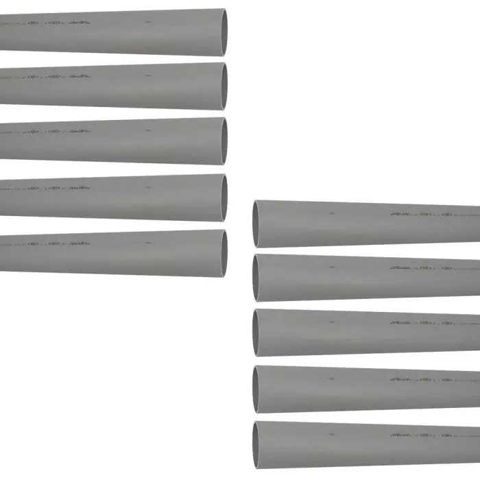 Soldes 10 tubes PVC compact NF-Me - diamètre 75 mm - 4 mètres - ép. 3.0 mm - Nicoll