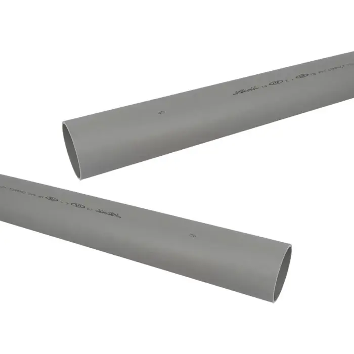 Dernier Modèle 2 tubes PVC compact NF-Me - diamètre 75 mm - 4 mètres - ép. 3.0 mm - Nicoll