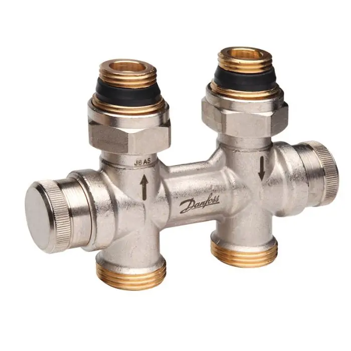Répartiteur auto-équilibrant RLV-KDV pour radiateur Femelle 1/2&Prime; (15/21) par le sol – raccordement Mâle 3/4&Prime; (20/27) – Danfoss Bon Marché