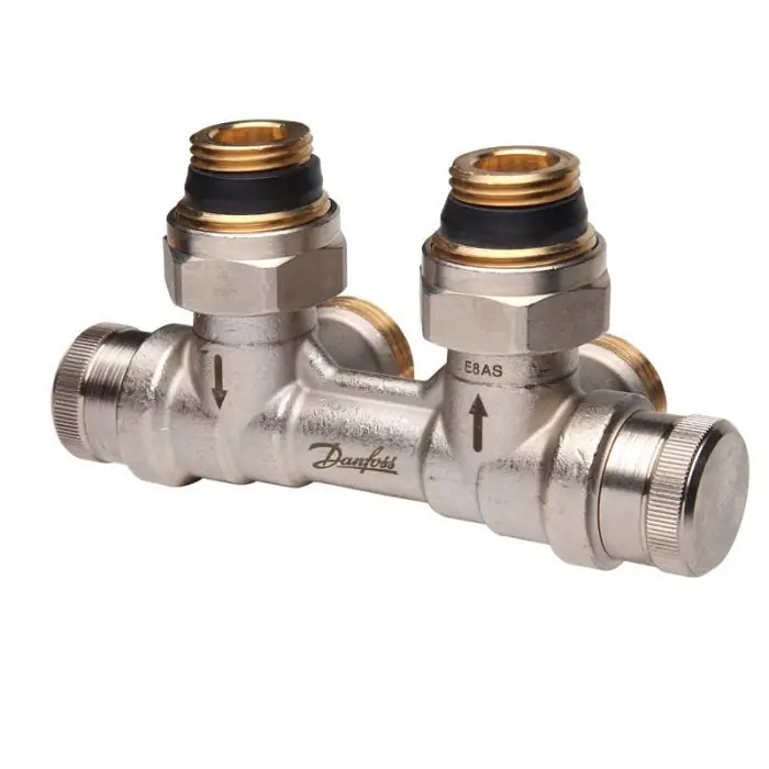 Répartiteur auto-équilibrant RLV-KDV pour radiateur Femelle 1/2&Prime; (15/21) mural entrée droite – raccordement Mâle 3/4&Prime; (20/27) – Danfoss Meilleure Vente