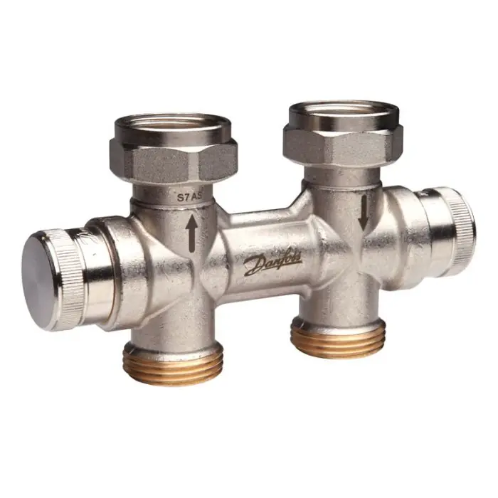 Répartiteur auto-équilibrant RLV-KDV pour radiateur Femelle 3/4&Prime; (20/27) par le sol – raccordement Mâle 3/4&Prime; (20/27) – Danfoss Haute Qualité