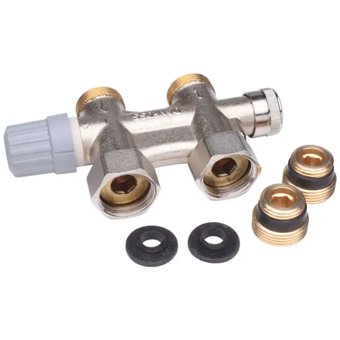 Corps Droit VHS pour sèche-serviette en Femelle 1/2&Prime; (15/21) – raccordement Mâle 3/4&Prime; (20/27) – Danfoss Offre Limitée