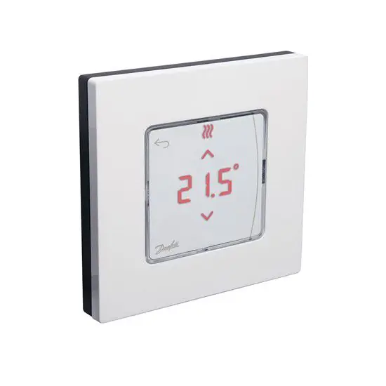 Certifié Thermostat d’ambiance filaire Danfoss Icon Display encastré pour plancher chauffant