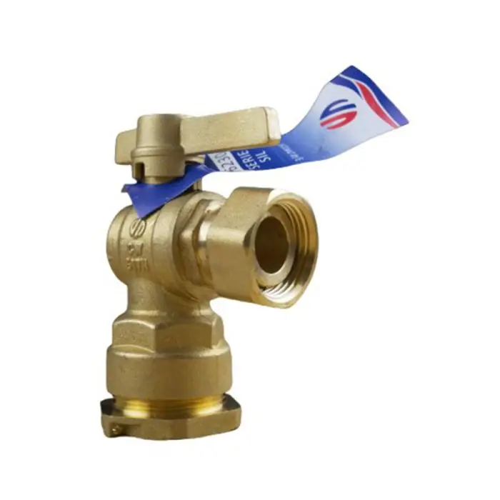Robinet de compteur équerre ACS - PN 25 DN15 - PEHD Ø25 - Écrou libre 3/4" (20/27) - Arco Authentique