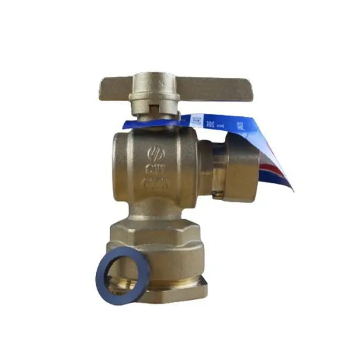 Prix Réduit Robinet de compteur équerre ACS - PN 25 DN15 - PEHD Ø32 - Écrou libre 3/4" (20/27) - Arco