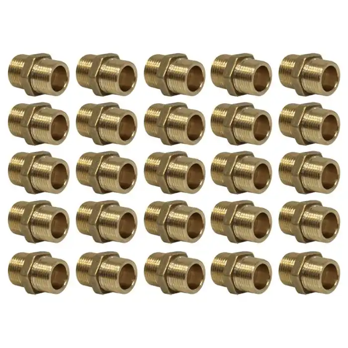Affaire À Saisir Lot de 25 Mamelons Laiton Egal mâle mâle 3/8" (12/17) - Arcanaute