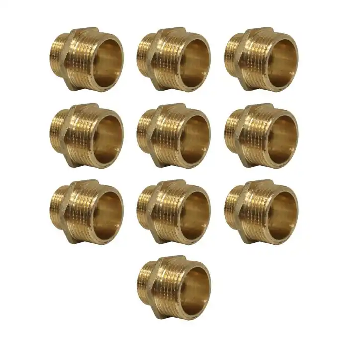 Lot de 10 Mamelons Laiton Réduit mâle/mâle 1"-3/4" (26/34-20/27) - Arcanaute Meilleure Vente