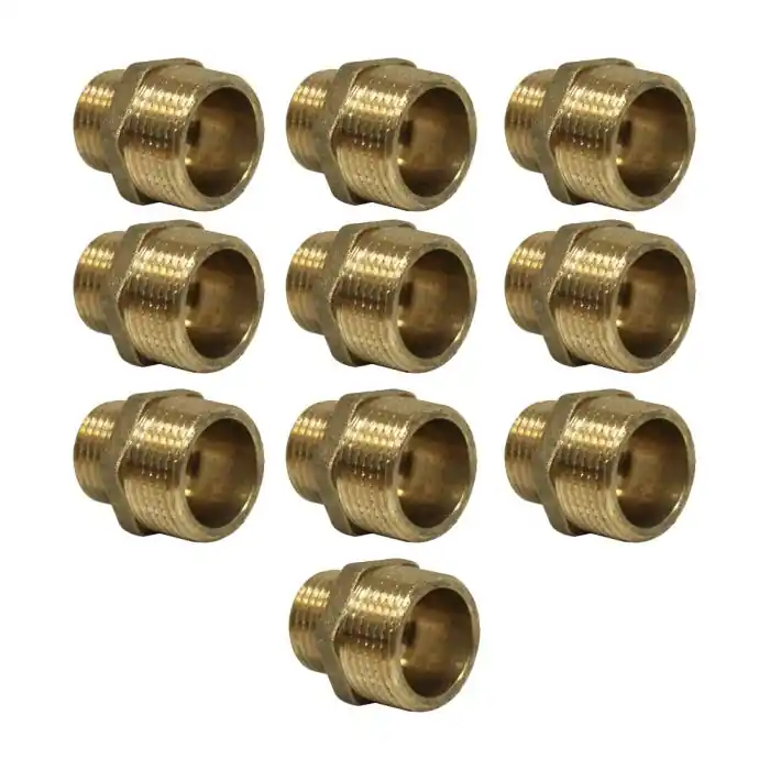 Lot de 10 Mamelons Laiton Réduit mâle/mâle 3/4&Prime;-1/2&Prime; (20/27-15/21) – Arcanaute Achat Immédiat