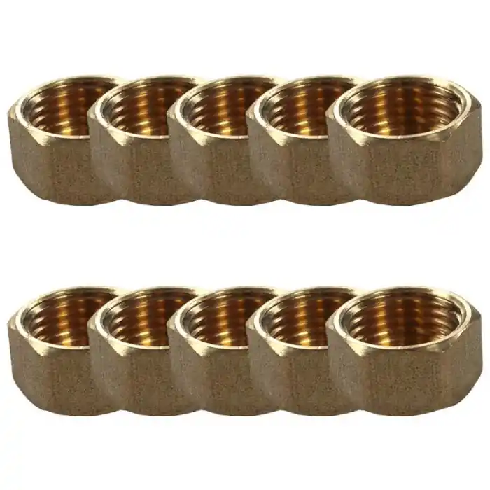 Lot de 10 Bouchons Laiton Femelle 1/2" (15/21) - Arcanaute Dernier Modèle