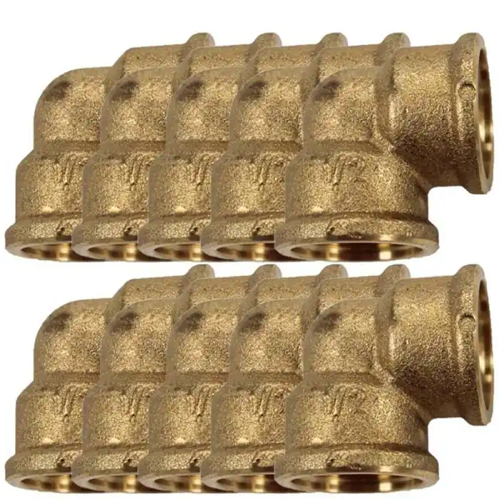 Lot de 10 Coudes Laiton Femelle 1/2" (15/21) - Arcanaute Meilleur Prix