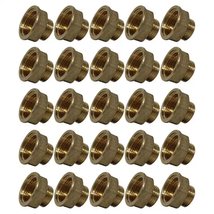 Lot de 25 Mamelons Laiton Femelle/Mâle Réduit 3/4"-1/2" (20/27-15/21) - Arcanaute Dernière Chance
